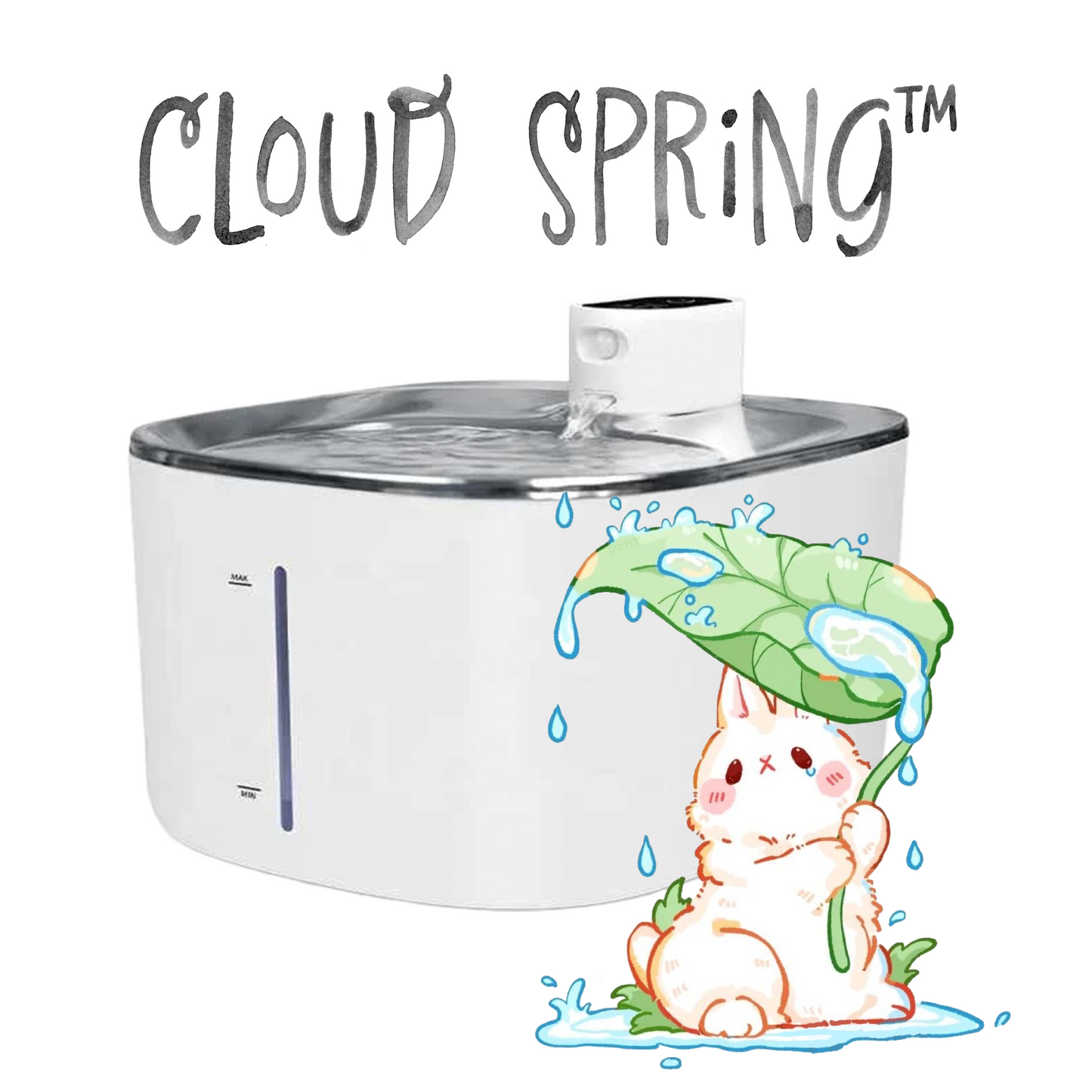 Cloud Spring™ - Bunny Fountain - 4L Cordless Hydration Station